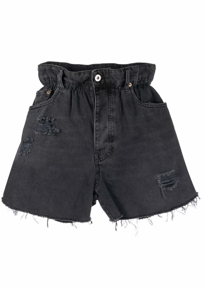 Miu Miu distressed denim shorts