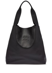 Miu Miu logo-embossed leather tote bag