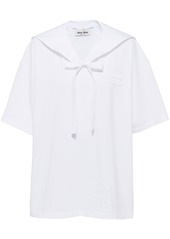 Miu Miu embroidered cotton shirt