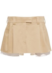 Miu Miu embroidered-logo chino miniskirt