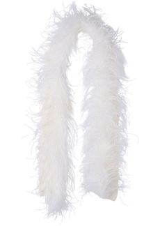 Miu Miu feather-trim cashmere scarf