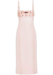 Miu Miu floral-embellished midi dress