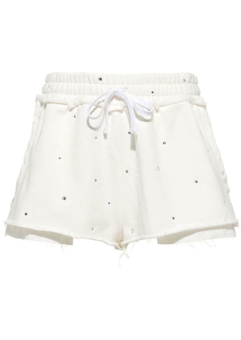 Miu Miu gem-embellished drawstring shorts