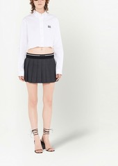 Miu Miu Glen plaid-check pleated mini skirt