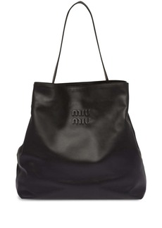 Miu Miu leather embossed-logo shoulder bag