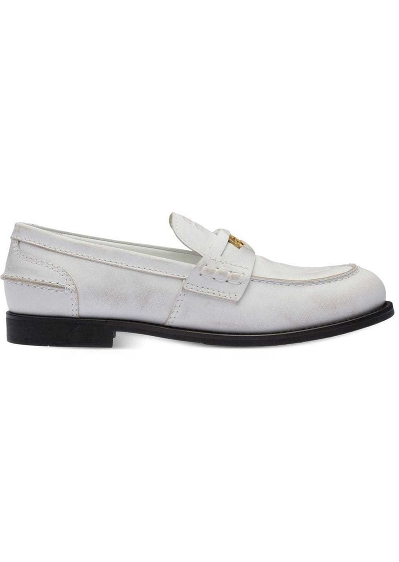 Miu Miu leather penny loafers