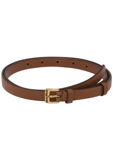 Miu Miu logo-buckle nappa leather belt
