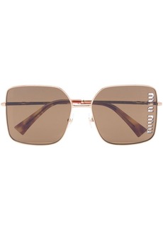 Miu Miu logo-detail square-frame sunglasses