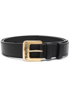 Miu Miu logo-embellished leather belt