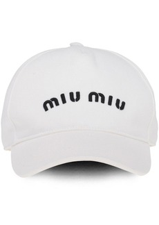Miu Miu logo-embroidered baseball cap
