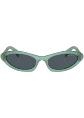 Miu Miu logo-plaque oval-frame sunglasses