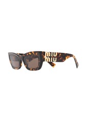 Miu Miu logo-plaque oversize-frame sunglasses