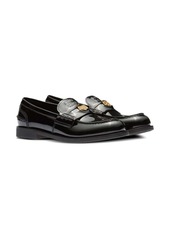 Miu Miu logo-plaque patent-leather loafers