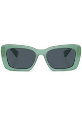 Miu Miu logo-plaque rectangle-frame sunglasses