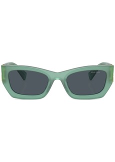 Miu Miu logo-plaque rectangle-frame sunglasses