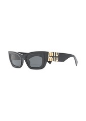 Miu Miu logo-plaque rectangular sunglasses