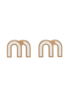Miu Miu logo-plaque stud earrings