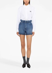 Miu Miu logo-print mini denim jeans