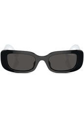 Miu Miu logo-print rectangle-frame sunglasses