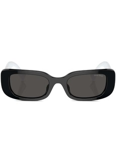 Miu Miu logo-print rectangle-frame sunglasses