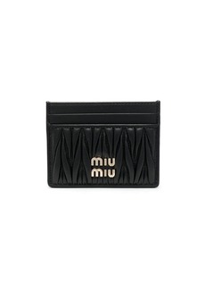 Miu Miu macramé textured card holder