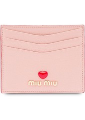 Miu Miu Madras love logo card holder