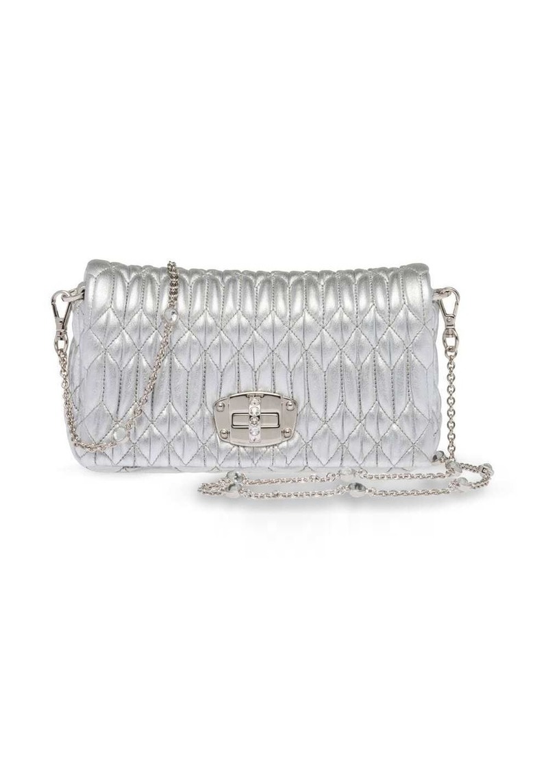 Miu Miu matelassé embellished shoulder bag