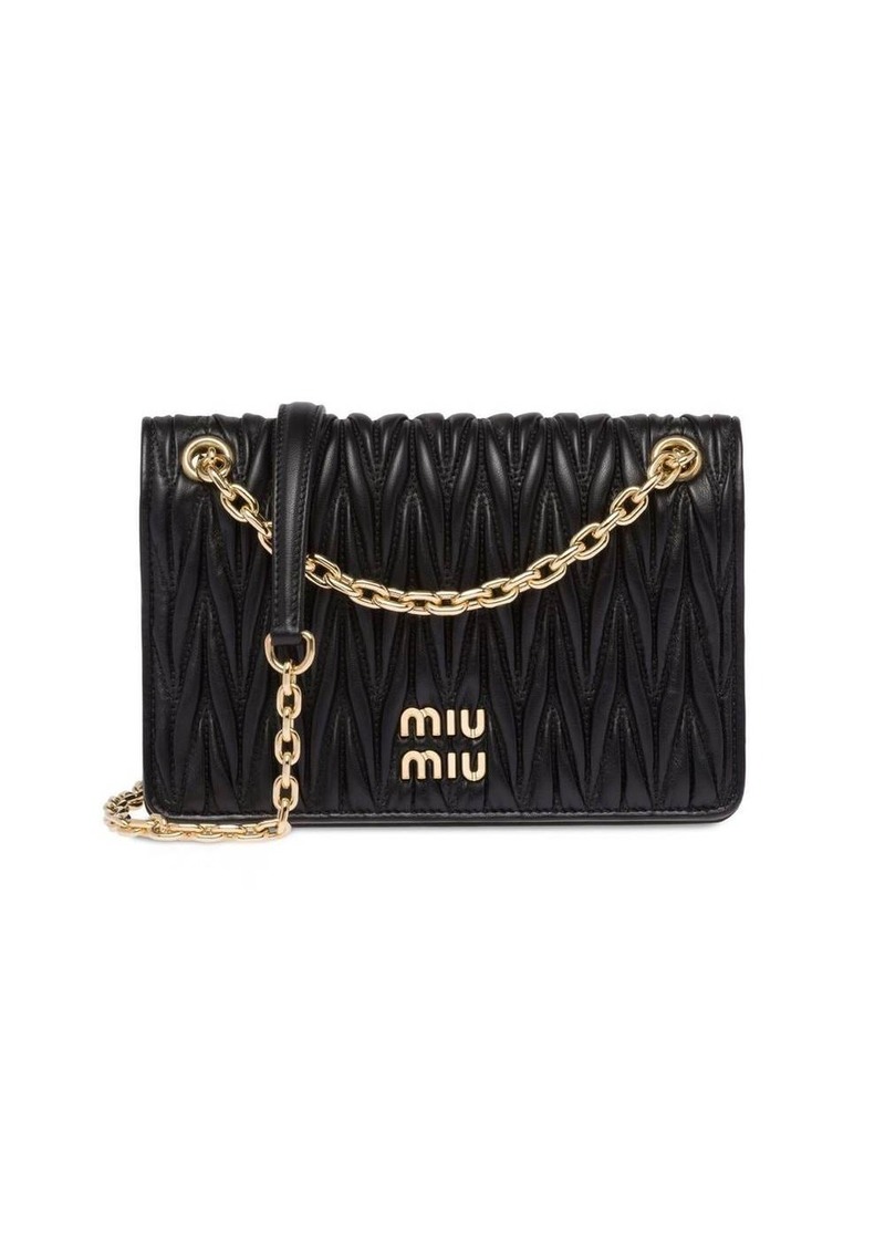 Miu Miu matelassé leather mini bag