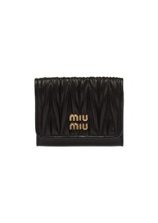 Miu Miu matelassé nappa leather card holder