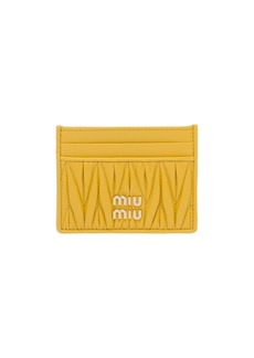Miu Miu matelassé nappa-leather card holder