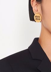 Miu Miu Miu logo earrings