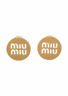 Miu Miu Miu logo earrings