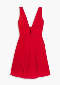 Miu Miu - Bow-embellished crepe dress - Red - IT 36