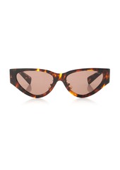 Miu Miu - Cat-Eye Acetate Sunglasses - Brown - OS - Moda Operandi