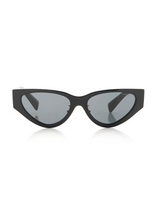 Miu Miu - Cat-Eye Acetate Sunglasses - Black - OS - Moda Operandi