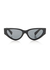 Miu Miu - Cat-Eye Acetate Sunglasses - Brown - OS - Moda Operandi