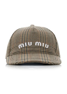 Miu Miu - Checked Wool Baseball Cap - Multi - L - Moda Operandi