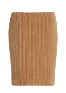 Miu Miu - Corduroy Midi Pencil Skirt - Neutral - IT 40 - Moda Operandi