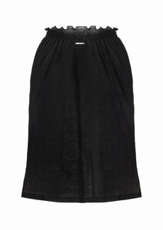 Miu Miu - Cotton Jersey Midi Skirt - Black - S - Moda Operandi