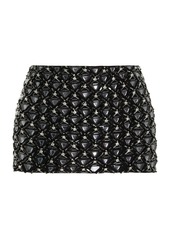 Miu Miu - Crystal and Sequin-Embellished Cady Mini Skirt - Black - IT 36 - Moda Operandi