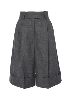 Miu Miu - Cuffed Knee-Length Shorts - Grey - IT 42 - Moda Operandi