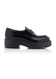 Miu Miu - Decollete Leather Loafers - Black - IT 41 - Moda Operandi