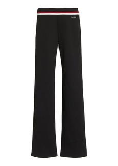 Miu Miu - Fleece Straight-Leg Pants - Black - IT 40 - Moda Operandi