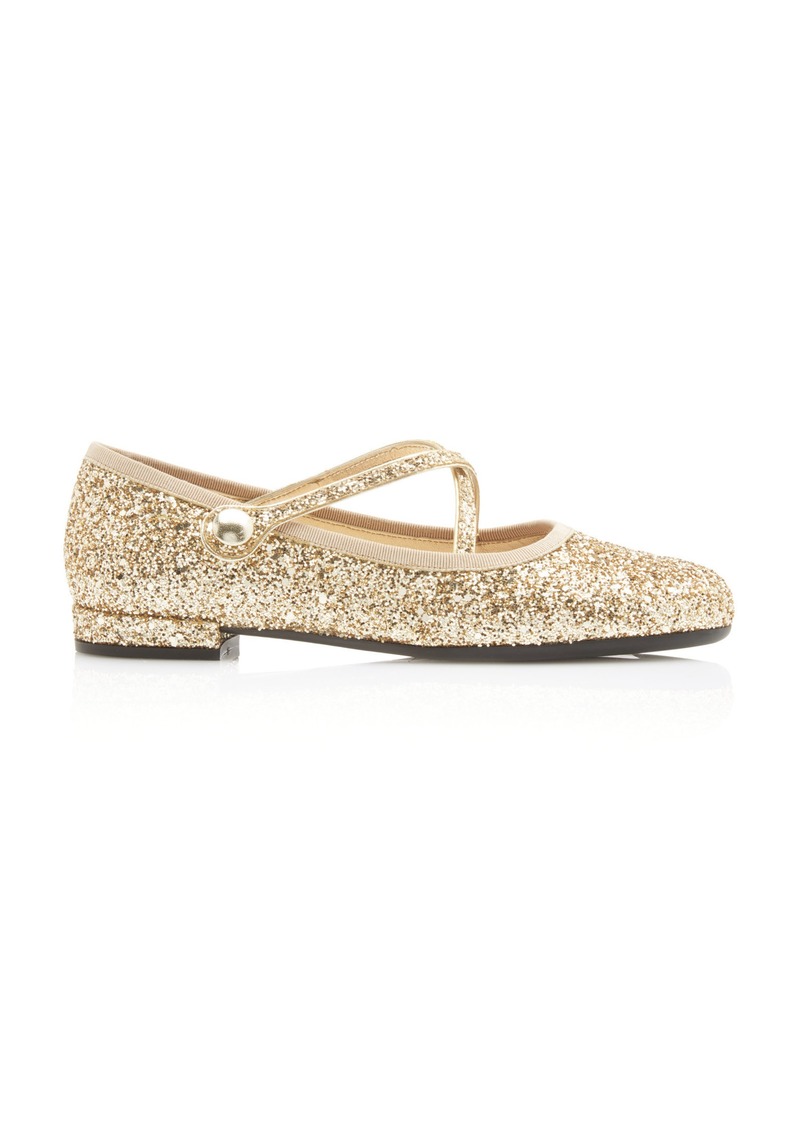 Miu Miu - Glittered Ballet Flats - Gold - IT 39 - Moda Operandi