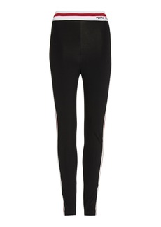 Miu Miu - Jersey Leggings - Black - IT 42 - Moda Operandi