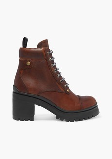 Miu Miu - Leather ankle boots - Brown - EU 38.5
