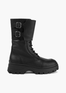 Miu Miu - Leather combat boots - Black - EU 36