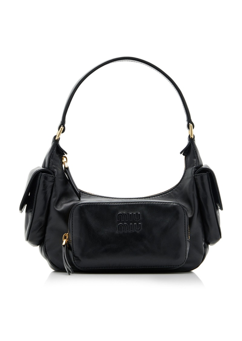 Miu Miu - Leather Shoulder Bag - Black - OS - Moda Operandi