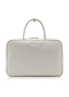 Miu Miu - Leather Top Handle Bag - White - OS - Moda Operandi