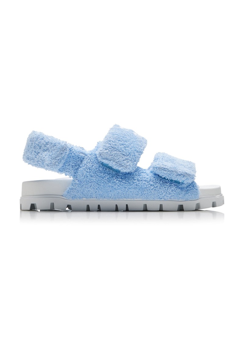 Miu Miu - Lifestyle Terry Sandals - Blue - IT 36 - Moda Operandi